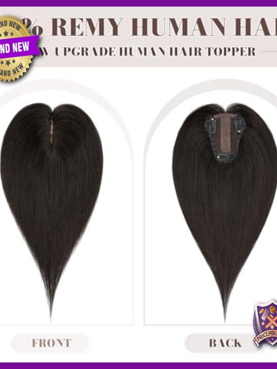 Human Hair Topper 10 Inch Silk Base Lace Clip Thin Hair Piece main image 4